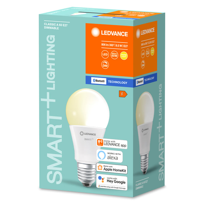 Ledvance Bluetooth Smart+ Classic Led Lampe Dimmbar (Ex 60w) 9w / 2700k Warmweiss E27 7