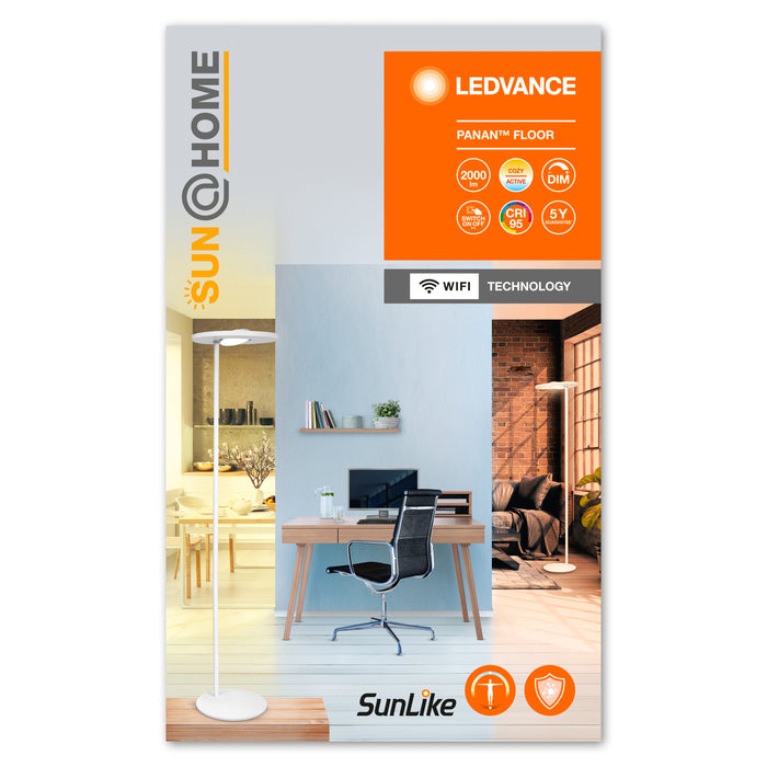 Ledvance Wifi Sun@home Planon Floor Led Stehlampe (Weiss)