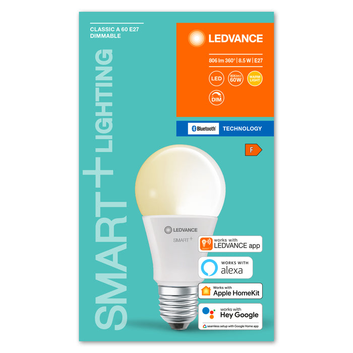 Ledvance Bluetooth Smart+ Classic Led Lampe Dimmbar (Ex 60w) 9w / 2700k Warmweiss E276