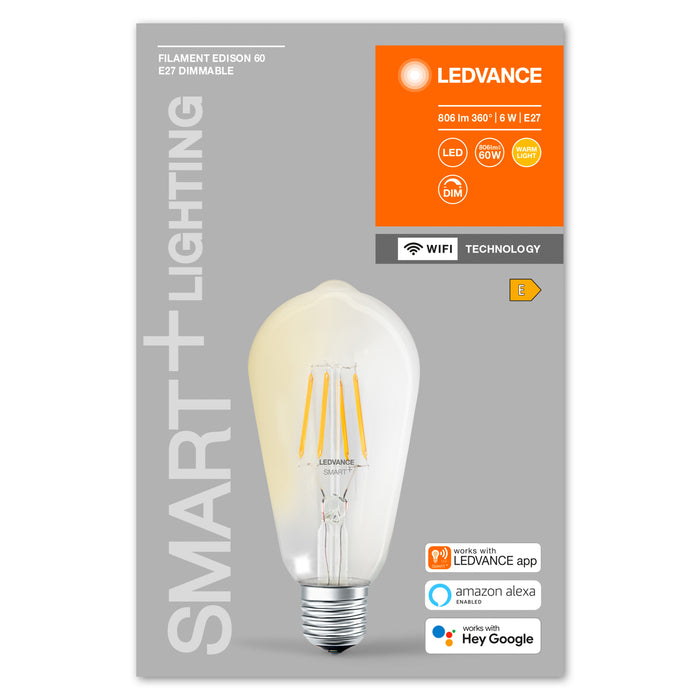 Ledvance Wifi Smart+ Led-lampe Dimmbar (Ex 60w) 6w / 2700k Warmweiss E27