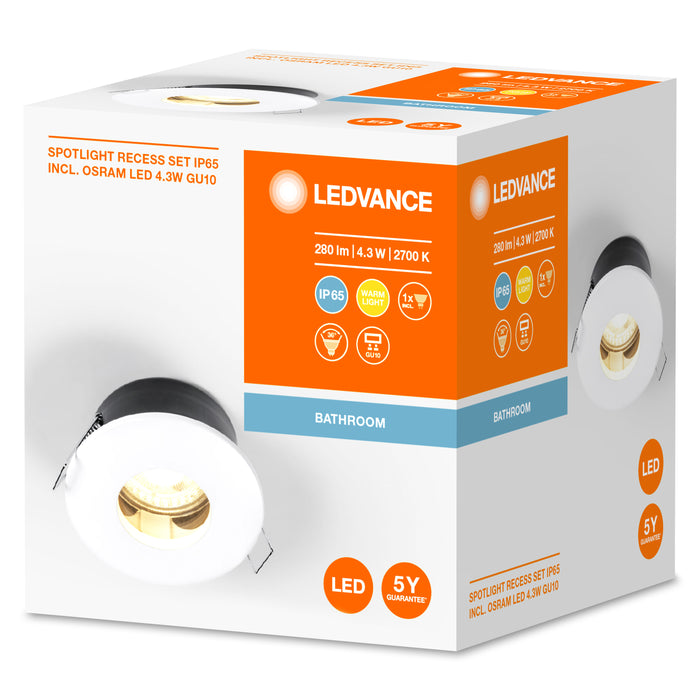 Ledvance Recess Downlight Twistlock Led Spotlight 4,3w / 2700k Warmweiss Gu10