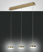 Fabas Luce Dunk, Pendelleuchte, LED, 3x8W, Metall- und Methacrylat, Messing satiniert 1