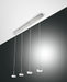 Fabas Luce Dunk, Pendelleuchte, LED, 4x8W, Metall- und Methacrylat, Aluminium gebuerstet 1