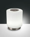 Fabas Luce Simi, Tischleuchte, LED, 1x8W, Metall und geblasenes Glas, Nickel satiniert 1
