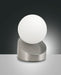 Fabas Luce Gravity, Tischleuchte, LED, 1x5W, Metall und geblasenes Glas, Nickel satiniert 1