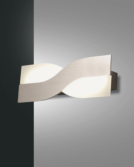 Fabas Luce Riace, Wandleuchte, LED, 1x10W, Metall- und Methacrylat, Aluminium satiniert 1