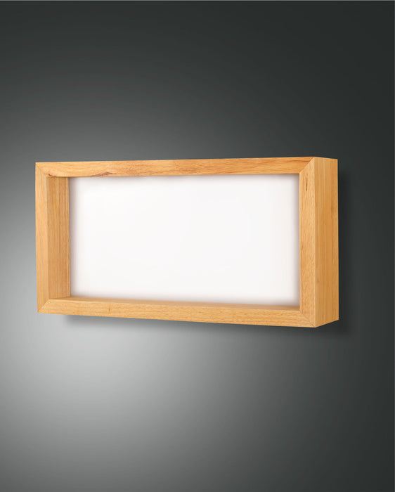 Fabas Luce Window, Wandleuchte, LED, 1x35W, Metall und Holz mit Glas, Eichenholz 1