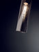 Fabas Luce Sintesi, Pendelleuchte, E27,  1X60W , Metall und Borsilicatglas, Grau transparent 2