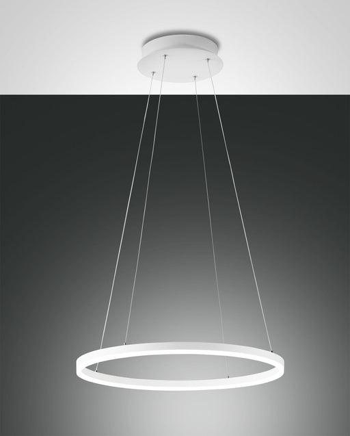 Fabas Luce Giotto, Pendelleuchte, LED, 2x18W, Metall/Methacrylat, Weiß, luxuriös, elegant, schick