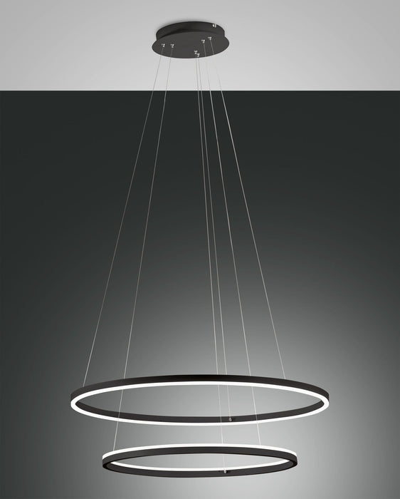 Fabas Luce Giotto, Pendelleuchte, LED, 1x65W, Metall- und Methacrylat, schwarz 1