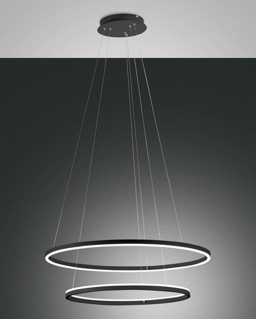 Giotto, Pendelleuchte, LED, 1x65W, Metall- und Methacrylat, schwarz, inkl. Smartluce 1