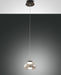 Fabas Luce Arabella, Pendelleuchte, LED, 1x8W, Metall und geblasenes Glas, Grau transparent 1