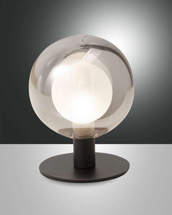 Teramo, Tischleuchte, G9 LED, 1x3W, Metall und Borsilicatglas, Grau transparent 1