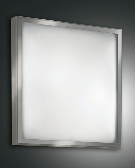 Fabas Luce Osaka LED, Deckenleuchte, LED, 1x24W, Metall und Glas, Nickel satiniert 1