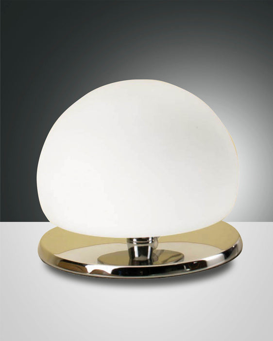 Morgana, Tischleuchte, G9 LED, 1x3W, Metall und geblasenes Glas, Verchromt 1