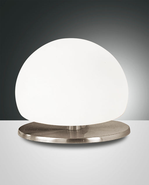 Morgana, Tischleuchte, G9 LED, 1x3W, Metall und geblasenes Glas, Nickel satiniert 1