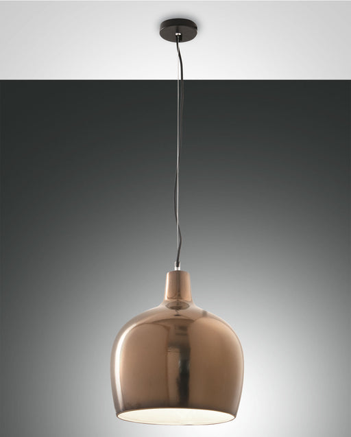 Glossy, Pendelleuchte, E27, 1x40W, Metall- und Keramik, schwarz/Bronze 1