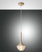 Fabas Luce Apollo, Pendelleuchte, E27, 1x40W, Metall und geblasenes Glas, Messing satiniert/amber 1