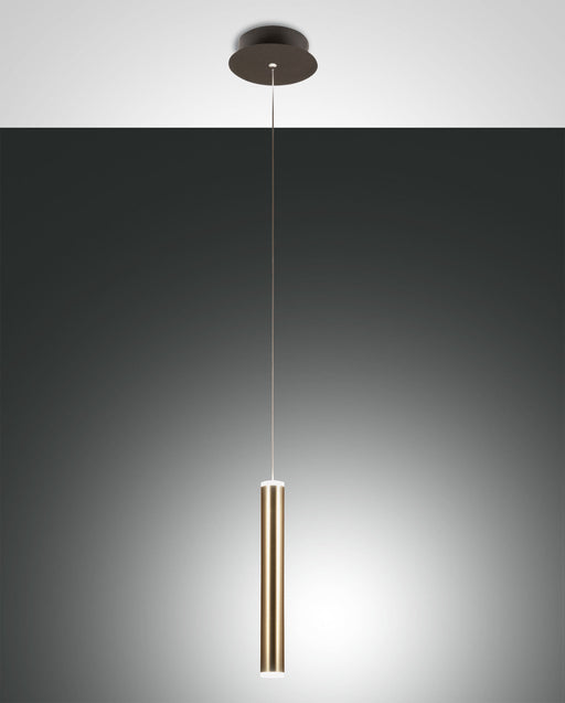 Prado, Pendelleuchte, LED, Metall- und Methacrylat, Schwarz/Gold, 1x 6.5W 1