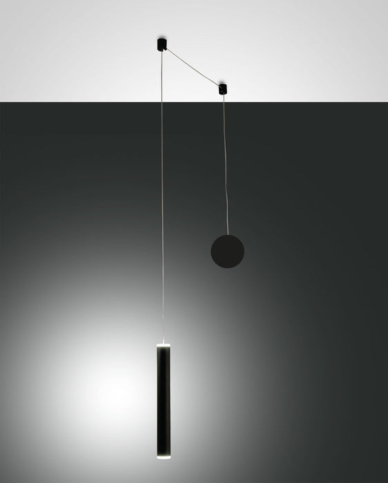 Prado, Pendelleuchte, LED, Metall- und Methacrylat, Schwarz, 1x6,5W 1