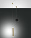 Prado, Pendelleuchte, LED, Metall- und Methacrylat, Schwarz / Messing satiniert, 1x6,5W 1