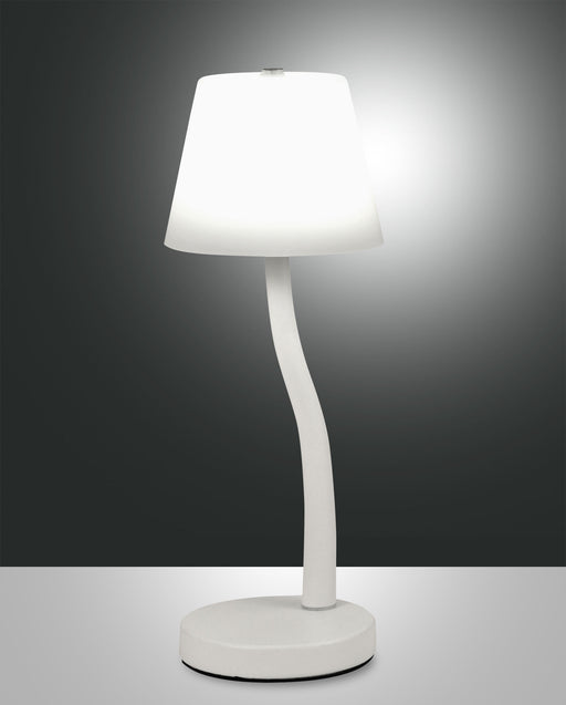 Ibla, Tischleuchte, LED, Metall und geblasenes Glas, weiß, 1x9W 1