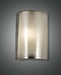 Maribel, Wandleuchte, Metall, glas - und Methacrylat, Grau transparent - E27, 1X40W 1