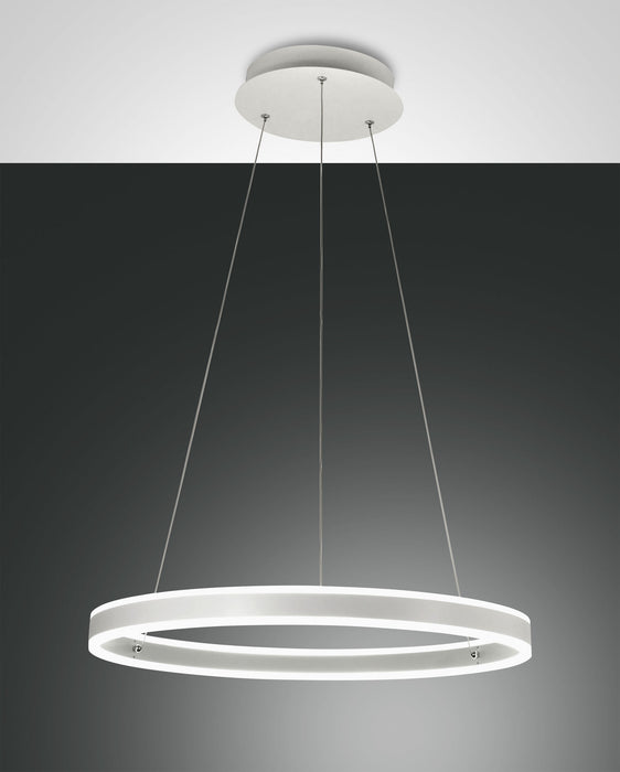 Fabas Luce Palau, Pendelleuchte, LED, 1x60W, Metall- und Methacrylat, weiß 1