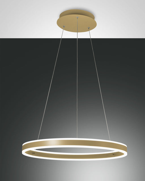 Fabas Luce Palau, Pendelleuchte, LED, 1x60W, Metall- und Methacrylat, Gold edelmatt 1