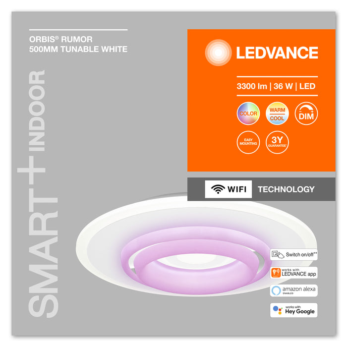 Ledvance Wifi Smart+ Orbis Rumor Led Rgbw Mehrfarbig Deckenleuchte 50cm Tunable Weiß 32w / 2700-6500k 3