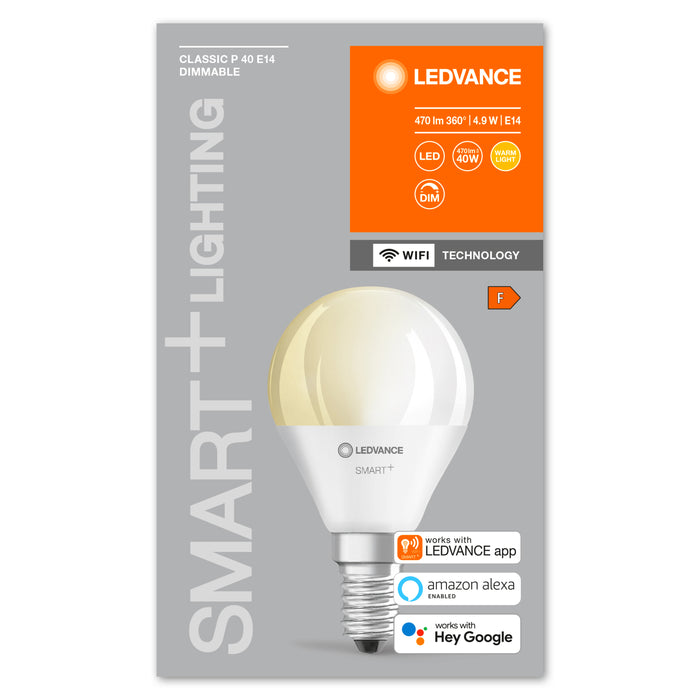 Ledvance Wifi Smart+ Led Lampe Mini Bulb Dimmbar (Ex 40w) 5w / 2700k Warmweiss E14