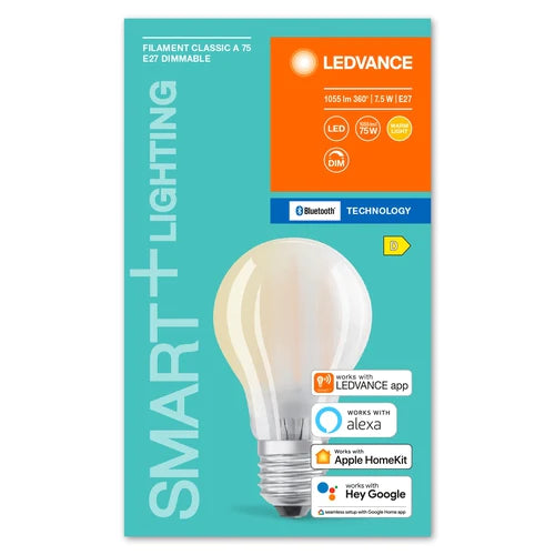 Ledvance Bluetooth Smart+ Classic A Led Lampe Dimmbar (Ex 75w) 7,5w / 2700k Warmweiss E27 5