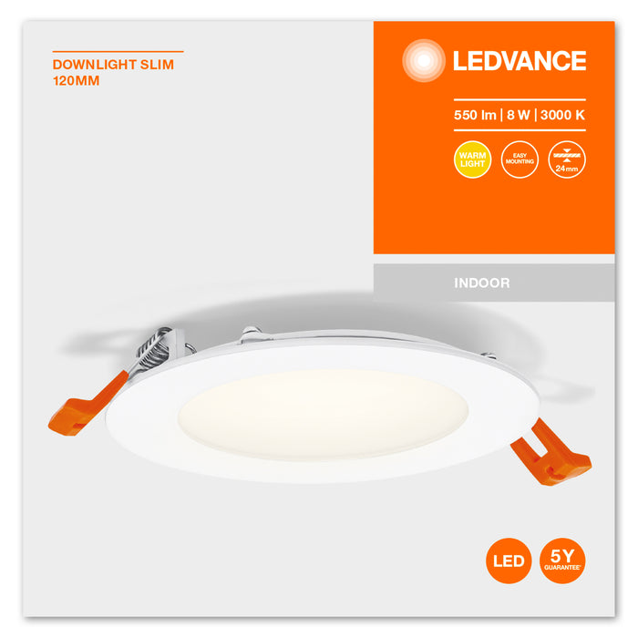 Ledvance Recess Slim Downlight Led Deckenleuchte 220…240V 8W/3000K Warmweiß 4