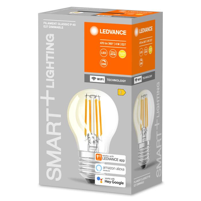 Ledvance Wifi Smart+ Lampe Dimmbar 4W / 2700k Warmweiss E27