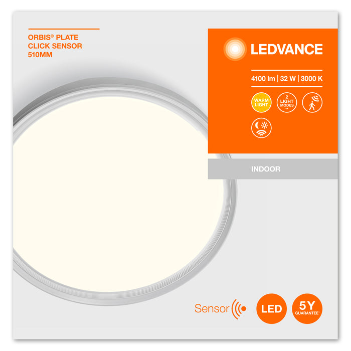Ledvance Orbis® Led Wand- Und Deckenleuchte Mit Sensor 51cm 32w / 3000k Warmweiss