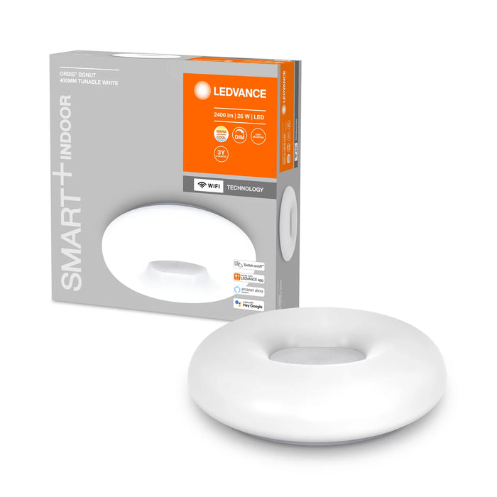 Ledvance Wifi Smart+ Orbis Donut Led Deckenleuchte Tunable Weiss 40cm 24w / 3000-6500k Weiss