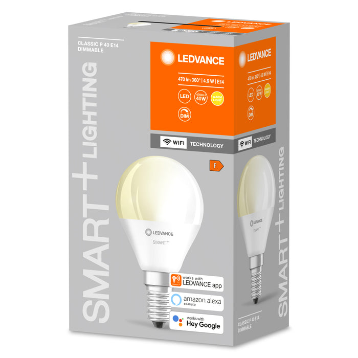 Ledvance Wifi Smart+ Led Lampe Mini Bulb Dimmbar (Ex 40w) 5w / 2700k Warmweiss E14