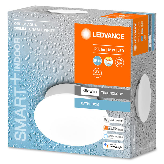Ledvance Wifi Smart+ Orbis Led Aqua Bad Deckenleuchte 20cm Tunable Weiss 12w / 3000-6500k