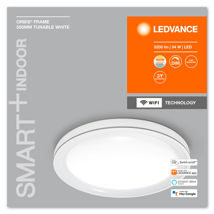 Ledvance Wifi Smart+ Orbis Frame Led Deckenleuchte Tunable Weiss