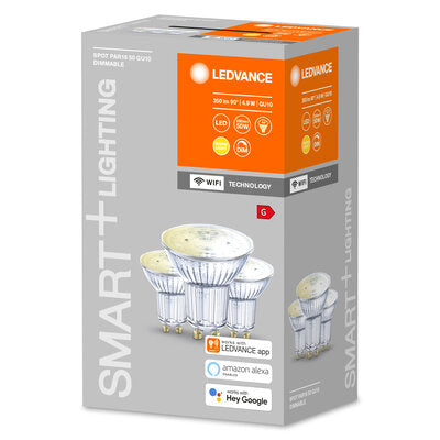 Ledvance Wifi Smart+ Led Lampespot Dimmbar (Ex 40w) 5w / 2700k Gu10 3er
