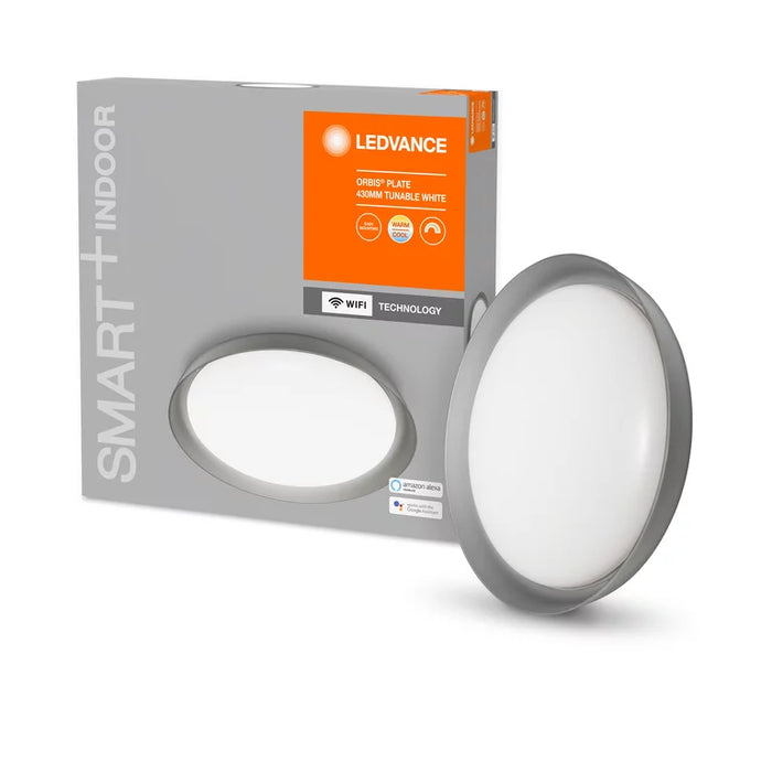 Ledvance Wifi Smart+ Orbis Plate Led Deckenleuchte Tunable Weiß 43cm 24w / 3000-6500k Grau 2