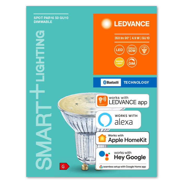 Ledvance Bluetooth Smart+ Led Lampe Spot Dimmbar (Ex 40w) 5w / 2700k Warmweiß Gu10 3