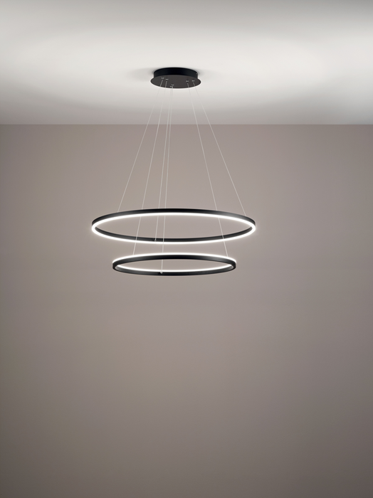 Fabas Luce Giotto, Pendelleuchte, LED, 1x65W, Metall- und Methacrylat, schwarz 2