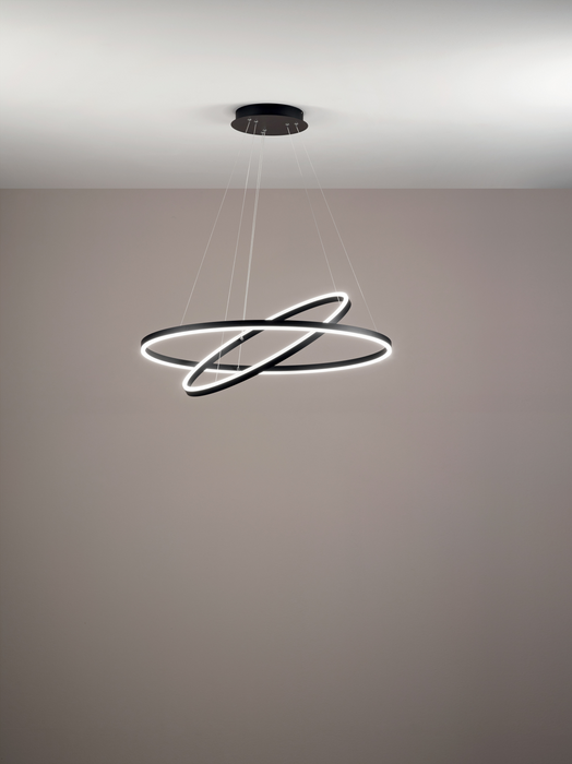 Fabas Luce Giotto, Pendelleuchte, LED, 1x65W, Metall- und Methacrylat, schwarz 3